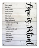 Love Is Patient Vintage Sign Metal Sign