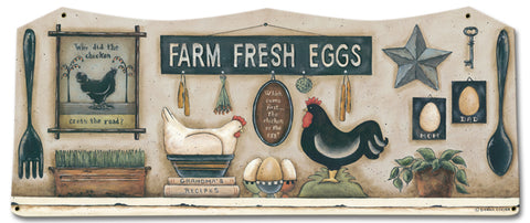 Farm Fresh Eggs Vintage Sign Metal Sign