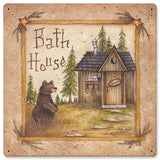 Bath House Bear Vintage Sign Metal Sign