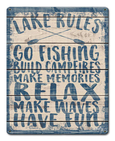 Lake-Rules-Vintage-Sign-Metal-Sign