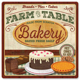 Farm To Table Bakery Vintage Sign Metal Sign