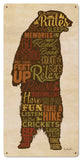 Cabin Rules Bear Vintage Sign Metal Sign