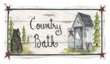 Country Bath Bear Vintage Sign Metal Sign