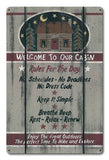 Welcome To Our Cabin Vintage Sign Metal Sign