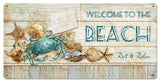 Welcome To The Beach Vintage Sign Metal Sign