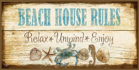 Beach House Rules Vintage Sign Metal Sign