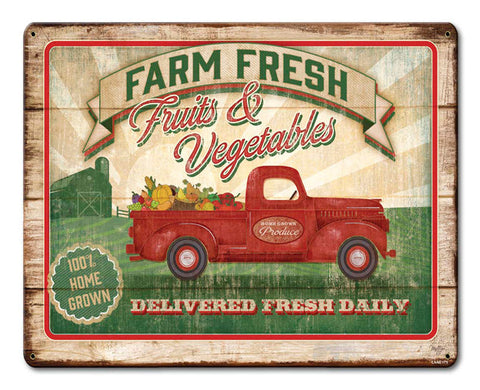 Farm-Fresh-Fruits-And-Vegetables-Vintage-Sign-Metal-Sign