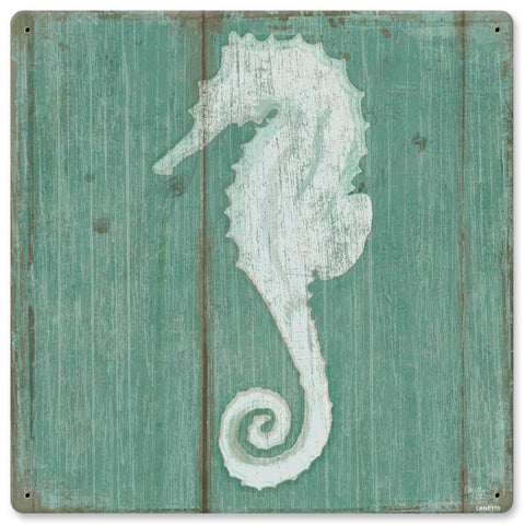 Seahorse Vintage Sign Metal Sign