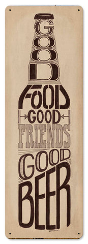 Good-Food-Friends-Beer-Vintage-Sign-Metal-Sign