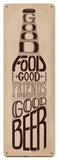 Good Food Friends Beer Vintage Sign Metal Sign