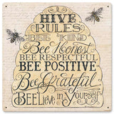 Hive Rules Vintage Sign Metal Sign