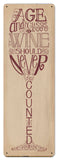 Age And Glasses Of Wine Vintage Sign Metal Sign