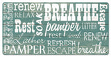 Breathe Pamper Refresh Vintage Sign Metal Sign