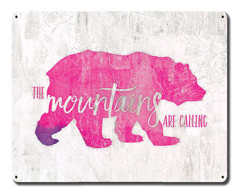 The Mountains Are Calling Vintage Sign Metal Sign