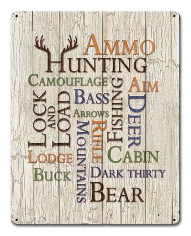Hunting-Fishing-Word-Collage-Vintage-Sign-Metal-Sign