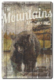 The Mountains Are Calling Vintage Sign Metal Sign