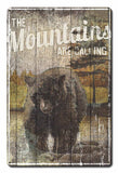 The Mountains Are Calling Vintage Sign Metal Sign