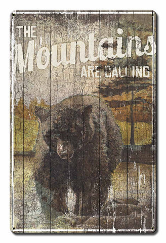 The Mountains Are Calling Vintage Sign Metal Sign