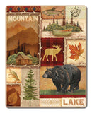 Mountain Lake Vintage Sign Metal Sign
