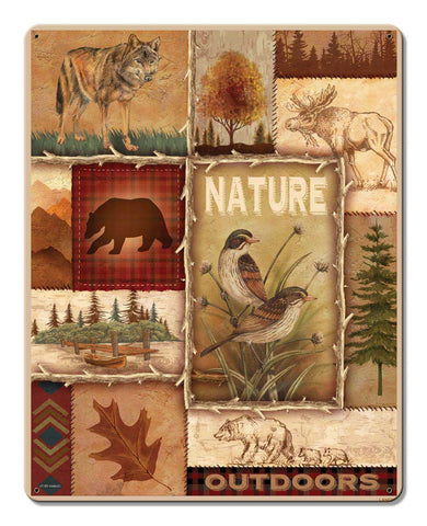 Nature-Outdoors-Vintage-Sign-Metal-Sign