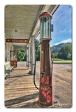 Gas Pump Scene Vintage Sign Metal Sign