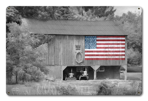 Barn Flag Vintage Sign Metal Sign
