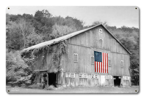 Old-Barn-Flag-Vintage-Sign-Metal-Sign