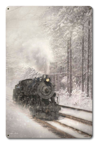 Snow-Train-Vintage-Sign-Metal-Sign