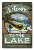 Welcome To The Lake Vintage Sign Metal Sign