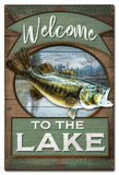 Welcome To The Lake Vintage Sign Metal Sign