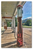 Gas Pump Scene Vintage Sign Metal Sign