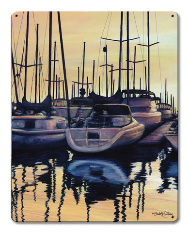 Sailboats-In-The-Harbor-Vintage-Sign-Metal-Sign