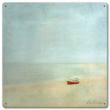 Sailboat ON The Shore Vintage Sign Metal Sign