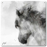 Horse Drawing BW Lt Facing Vintage Sign Metal Sign