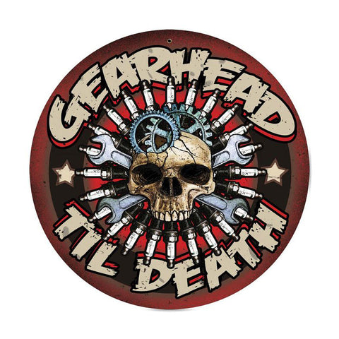 Gearhead Vintage Sign Metal Sign