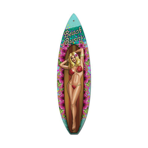 Beach Bunny Vintage Sign Metal Sign