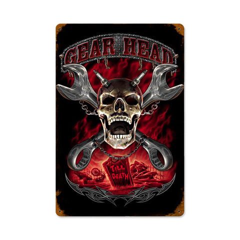 Gearhead Vintage Sign Metal Sign