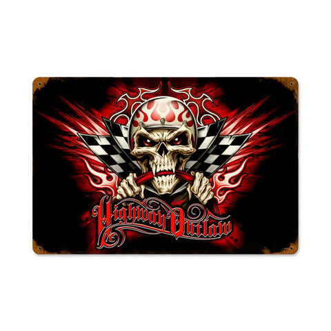 Highway-Outlaw-Vintage-Sign-Metal-Sign