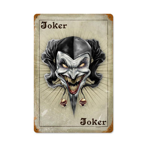 Joker Card Vintage Sign Metal Sign