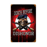 Death Before Dishonor Vintage Sign Metal Sign