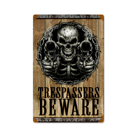 Trespassers-Beware-Vintage-Sign-Metal-Sign