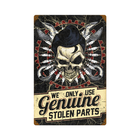 Stolen Parts Vintage Sign Metal Sign