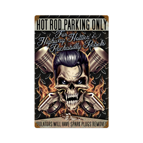 Hot Rod Parking Vintage Sign Metal Sign