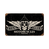 Lethal Motorcycles Vintage Sign Metal Sign