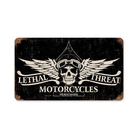 Lethal Motorcycles Vintage Sign Metal Sign
