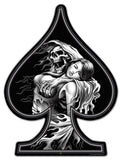 Spade Reaper Girl Metal Sign