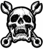 Skull N Cross Wrenches Vintage Sign Metal Sign