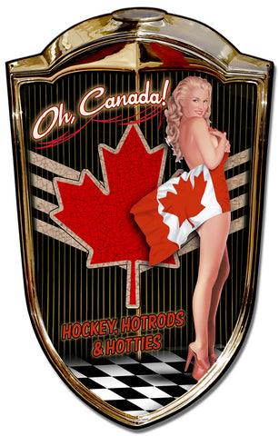Grill Sign Canadian Babe Vintage Sign Metal Sign