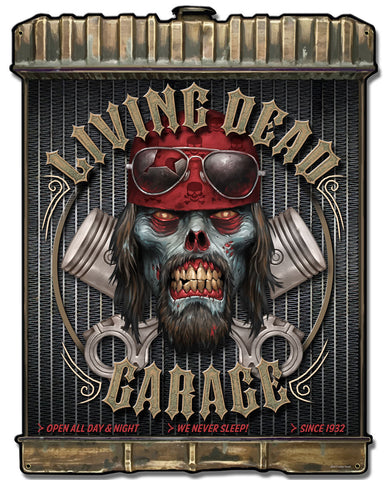 Radiator Zombie Vintage Sign Metal Sign