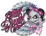 LETHAL-ANGEL-SKULL-PINK-BOWS-Metal-Sign